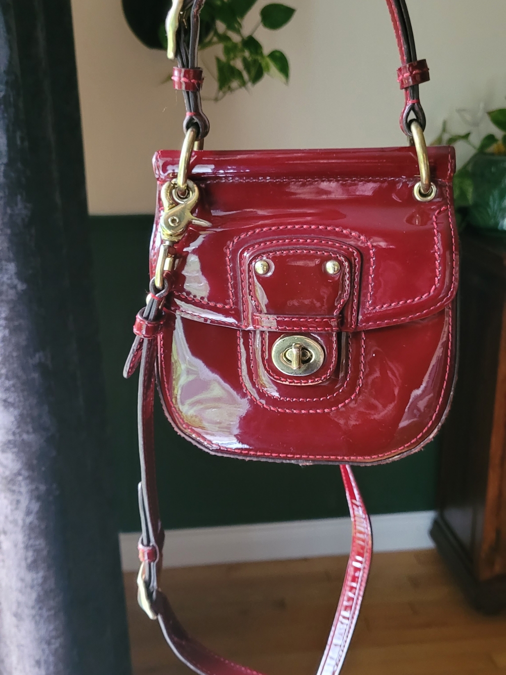 Coach Mini Willis Legacy Lined Patent Crossbody Bag